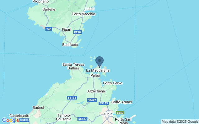 Kaart met locatie La Maddalena Archipel